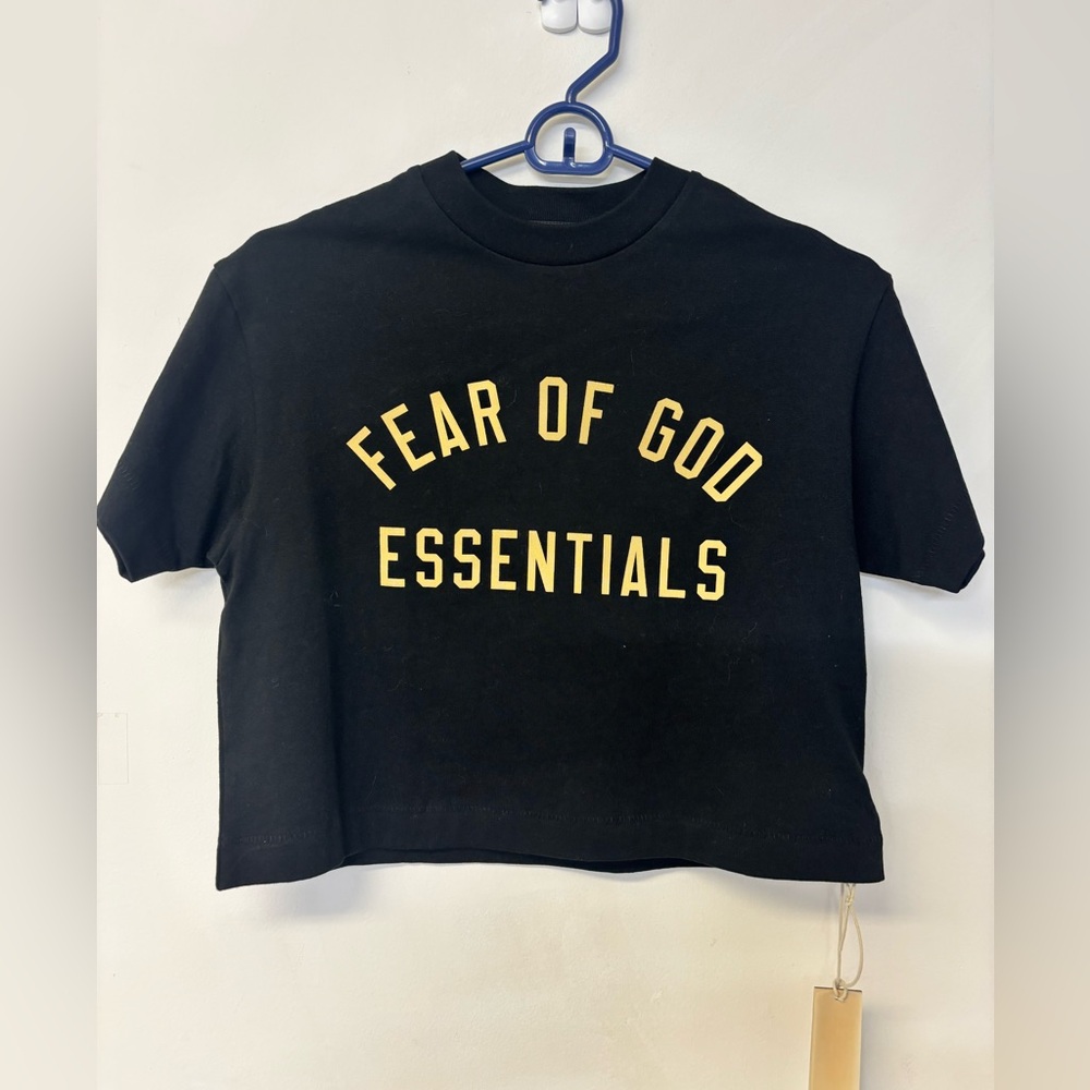 NWT - Fear of God Essentials Toddler Short Sleeve T-Shirt 'Black' - Size 4-5T